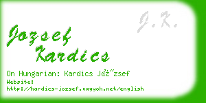 jozsef kardics business card